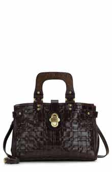 Sancia Woven Leather Satchel