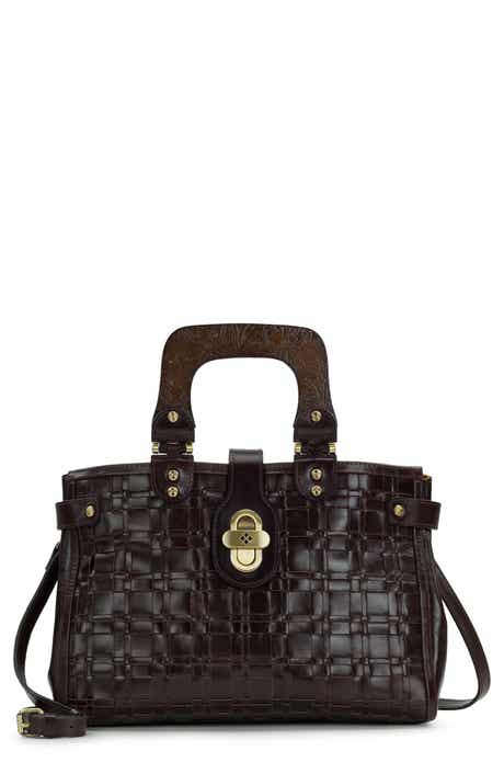 Sancia Woven Leather Satchel