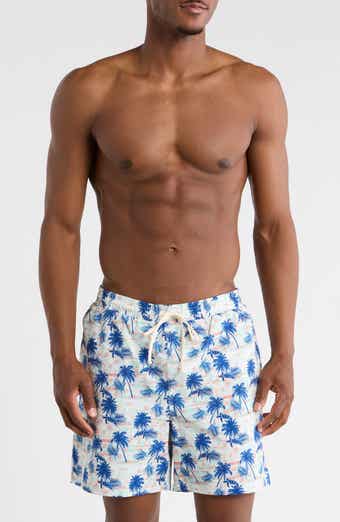 Rainforest Sea Turtle Seersucker Swim Trunks