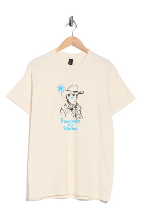 Cryin' Cowboy Hank Cotton Graphic T-Shirt
