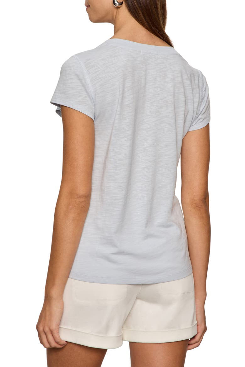 The New Girl Split Neck T-Shirt, Alternate, color, BLUE AURA