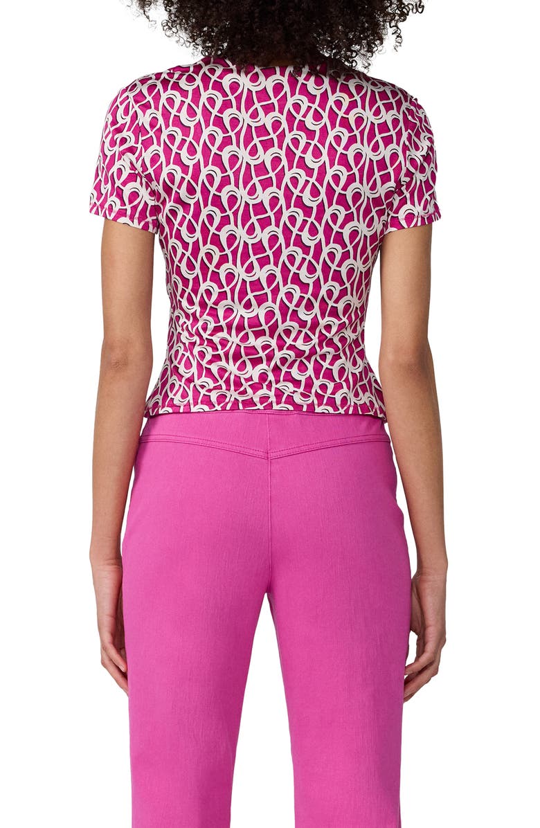 Diane von Furstenberg Perfect Short Sleeve Top, Alternate, color, Loops Gossip Pink