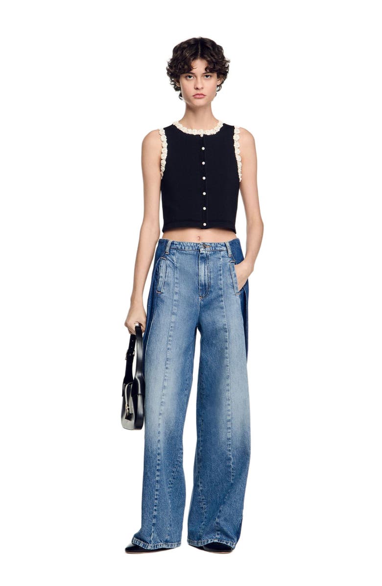 SANDRO Crochet cardigan, Alternate, color,