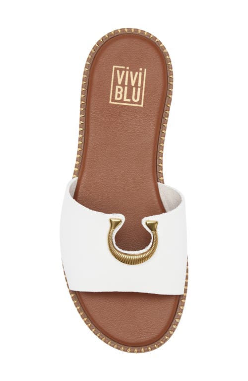Vivi Blu Acacia Slide Sandal In White