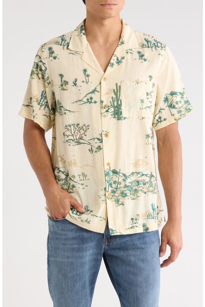 Desert Print Camp Shirt, Main, color, DESERT SAGE