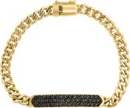 EFFY Pavé Black Spinel Curb Chain Bracelet