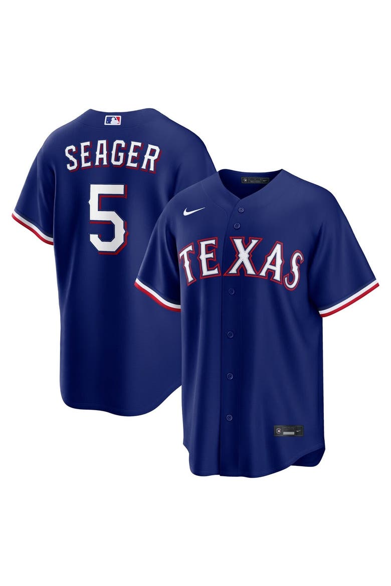 Men's Nike Corey Seager Royal Texas Rangers Alternate 2 Replica Jersey, Main, color, Deep Royal