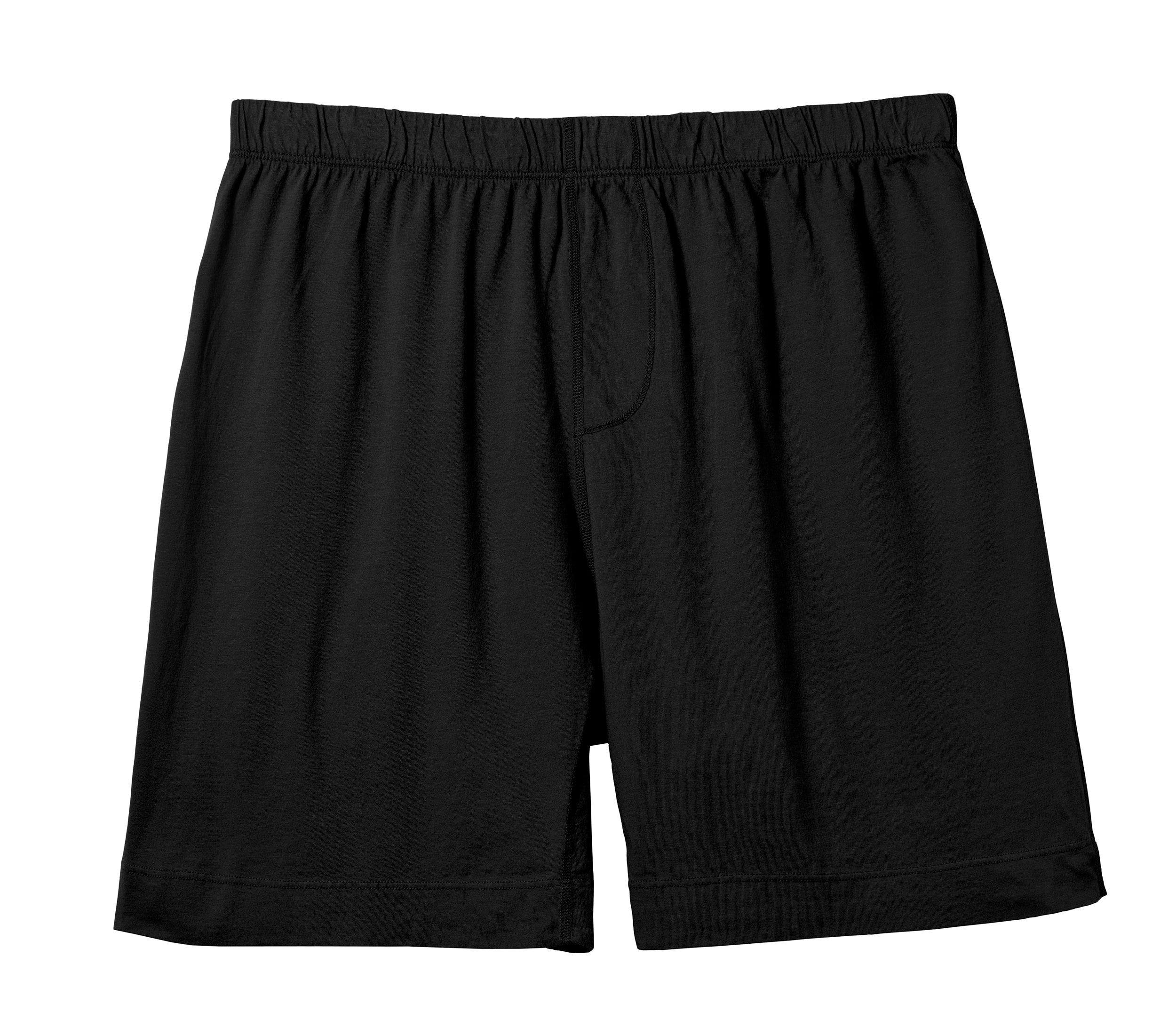 City Threads Usa-made Soft Cotton Jersey Boxer In Black