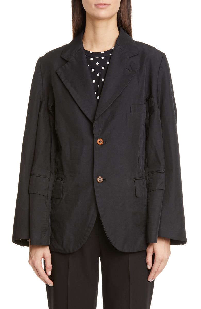 Comme des Garçons Double Sleeve Oversized Blazer, Main, color,