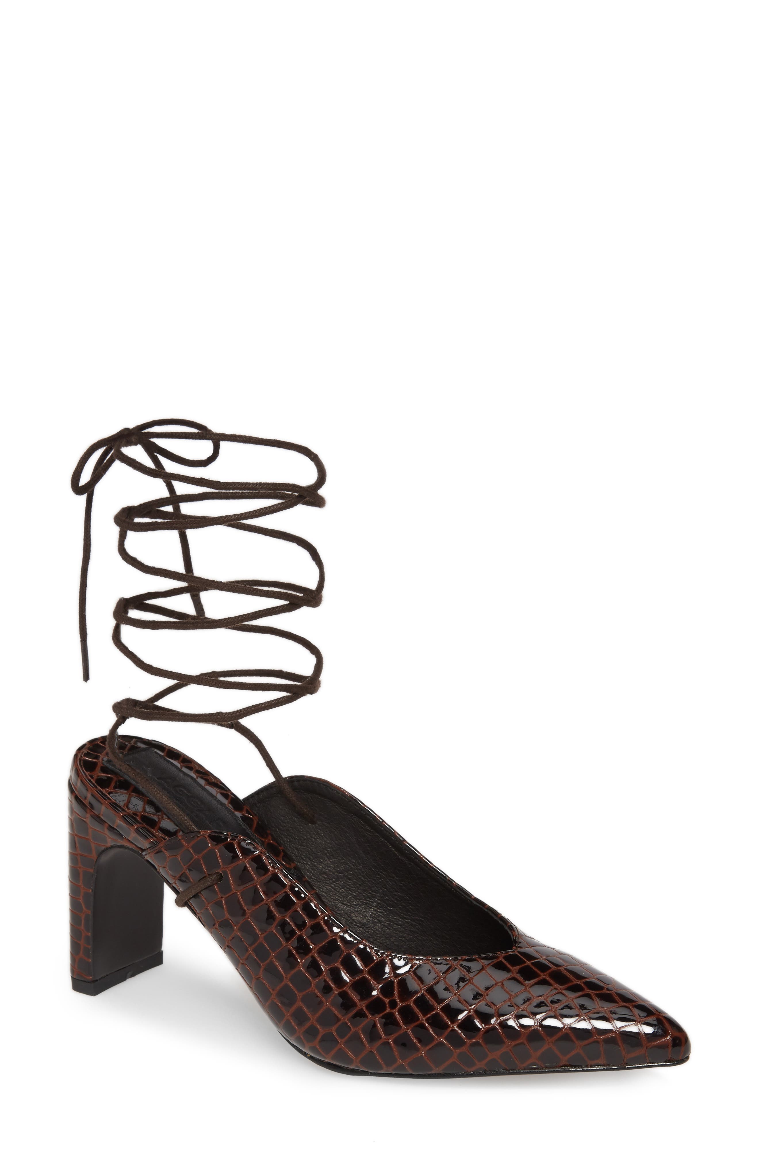 JAGGAR Pointed Toe Ankle Wrap Pump, Main, color, 