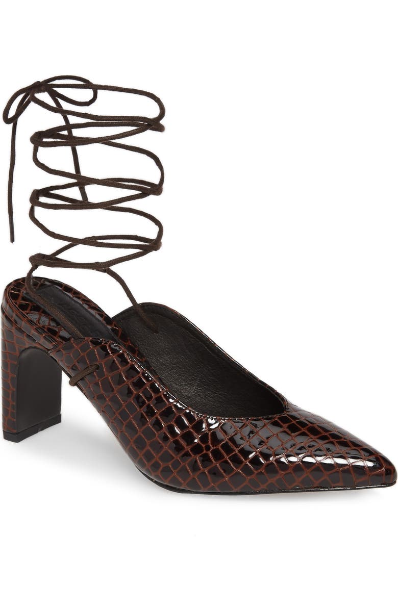 JAGGAR Pointed Toe Ankle Wrap Pump, Main, color,