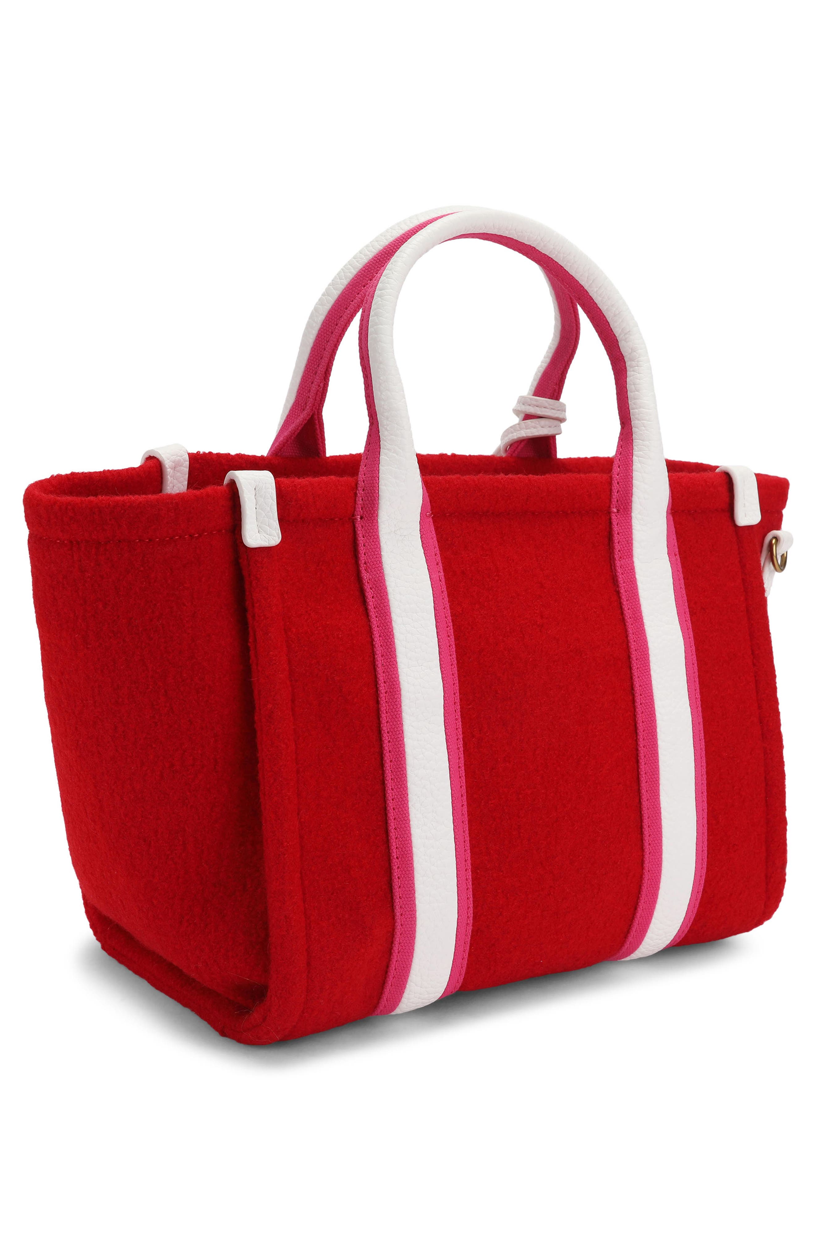 Small Southbank Wool Shopper, Alternate, color, RED
