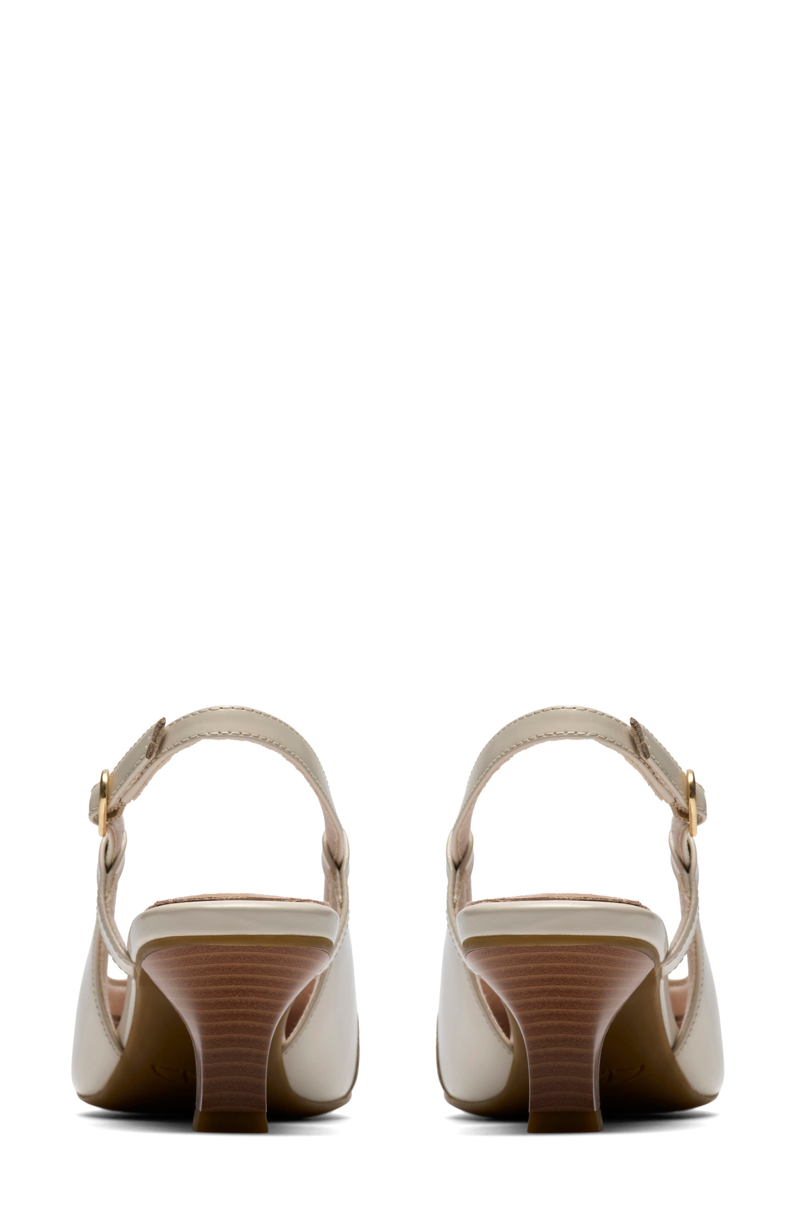 Clarks<sup>®</sup> Kepley Lane Slingback Pump - Wide Width Available, Alternate, color, Off White Leather