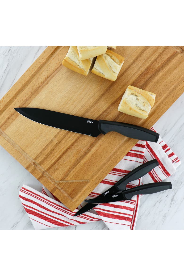 Slice Craft 3 Piece Stainless Steel Cutlery Set, Alternate, color, Black