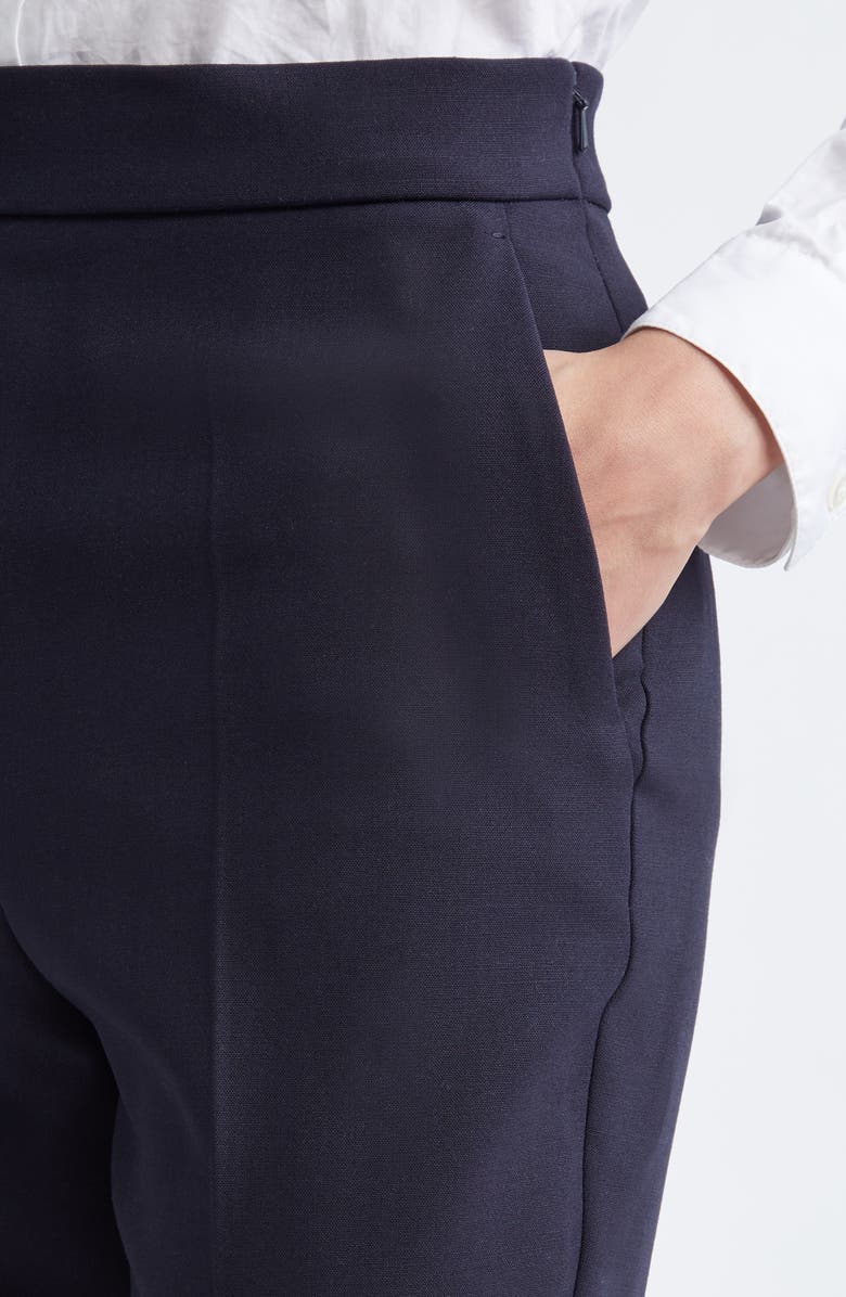 Max Mara Nepeta Wool Stretch Crepe Ankle Pants, Alternate, color,