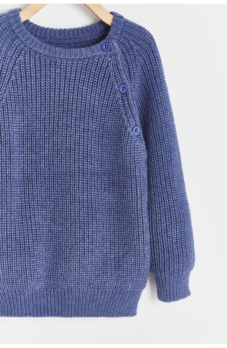 Babycottons Mick Knit Sweater for Big Kid, Alternate, color, Paris Blue