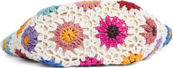 Crochet Flower Tote Bag