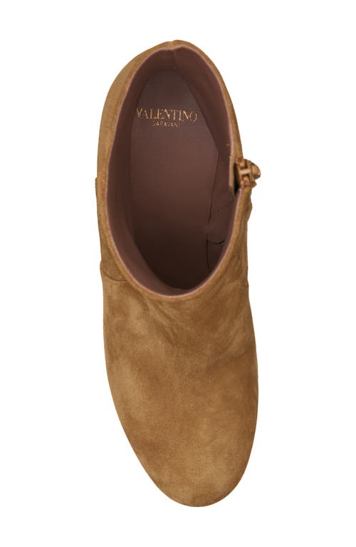 Valentino Vlogo Platform Bootie In Brown