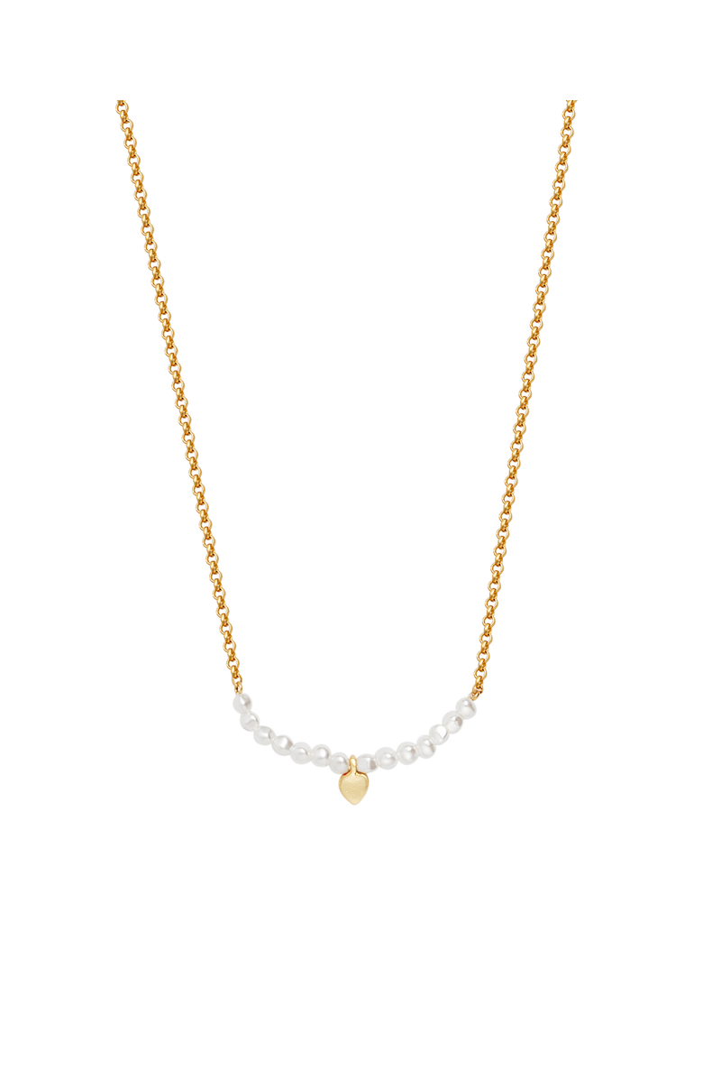 Fable England Love Heart Pearl Necklace, Alternate, color, Gold