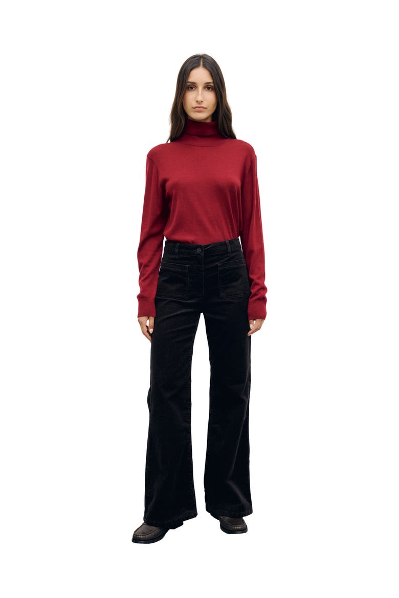 Mael Corduroy Flared Jeans, Alternate, color, Cinnamon