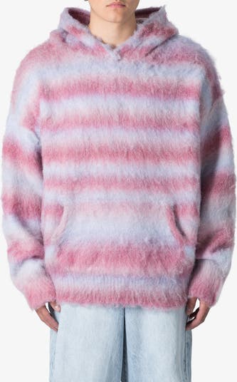 Stripe Brushed Hoodie Sweater