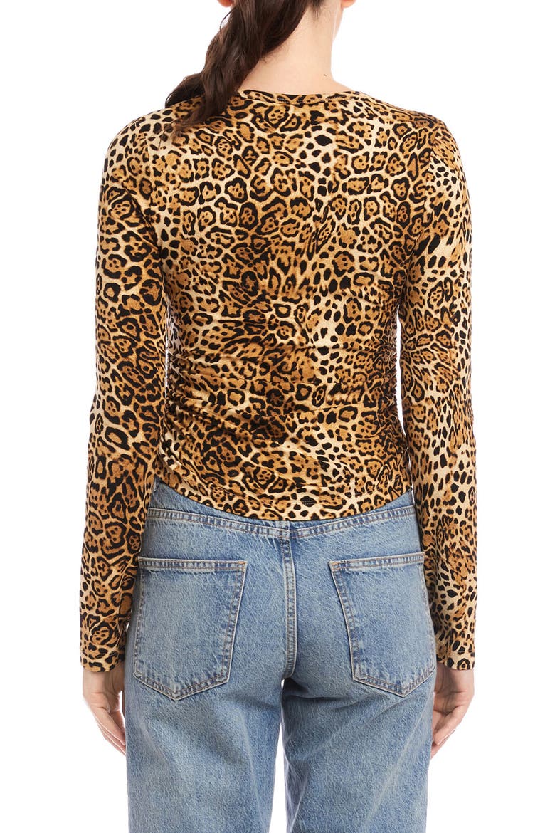 Cady Side Shirred Top, Alternate, color, LEOPARD