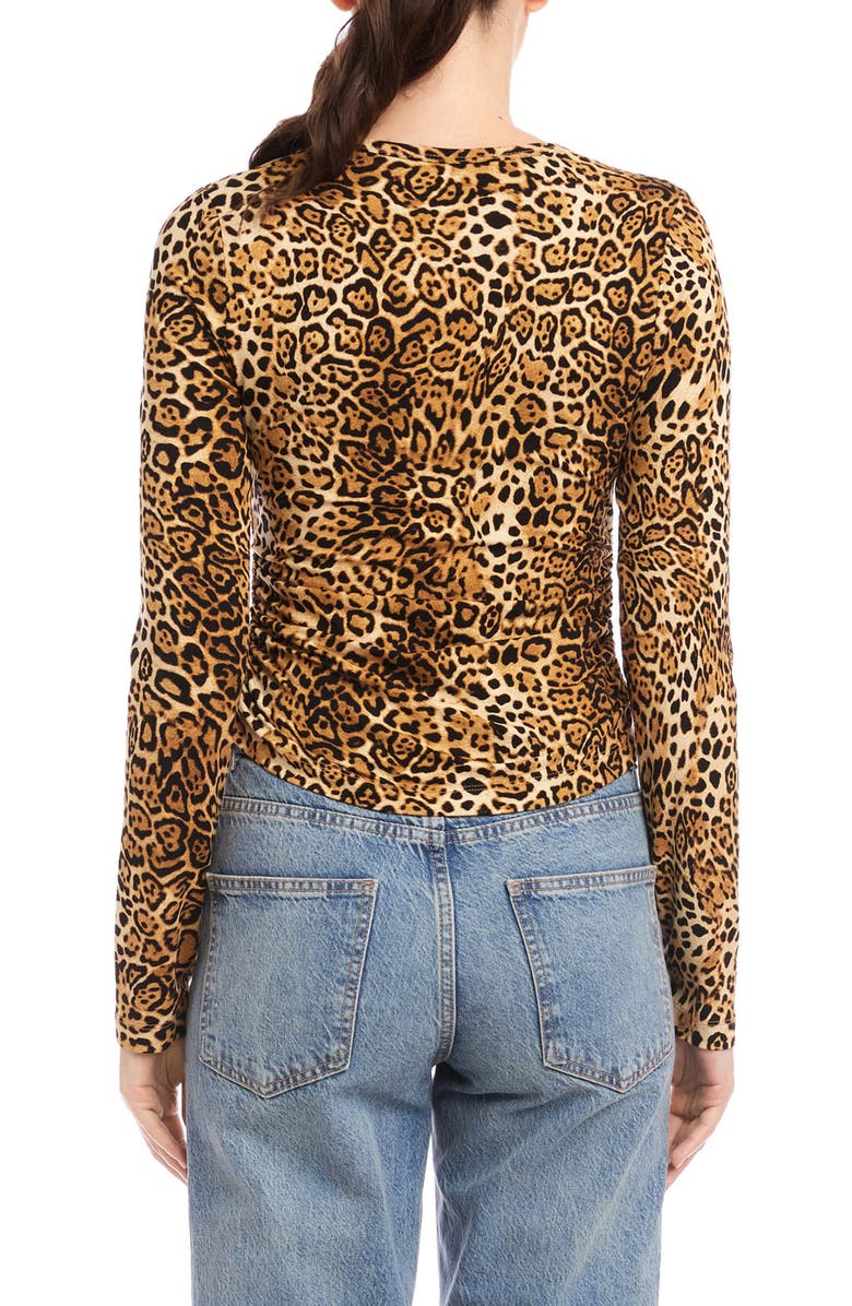 FIFTEEN TWENTY Cady Side Shirred Top, Alternate, color, Leopard