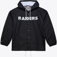 Mitchell & Ness Men's Mitchell & Ness Black Las Vegas Raiders Coaches Full-Snap Hooded Windbreaker Jacket