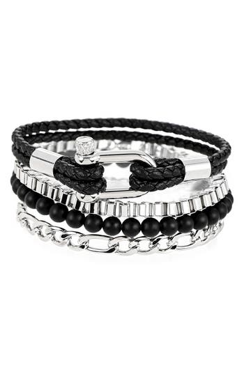 American Exchange Set Of 4 Assorted Stackable Bracelets