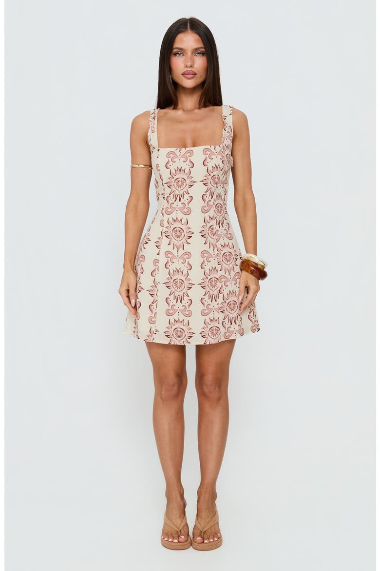 Maris Sleeveless Minidress, Alternate, color, CREAM / PINK