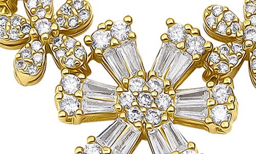 Christian Siriano Cubic Zirconia Floral Necklace & Stud Earrings Set In Gold