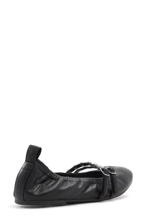 Call It Spring Swan Studded Flat In Black