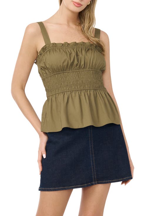 Ruffle Smocked Tank