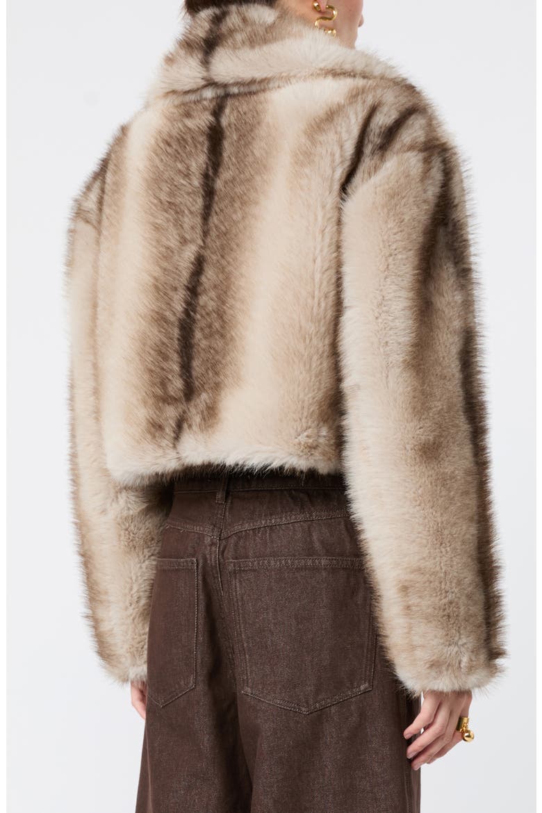 Quantum Faux Fur Jacket, Alternate, color, MUD