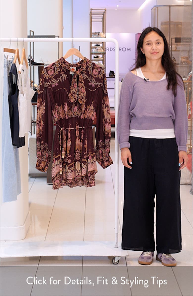 Bella Floral Long Sleeve Minidress, sales video thumbnail