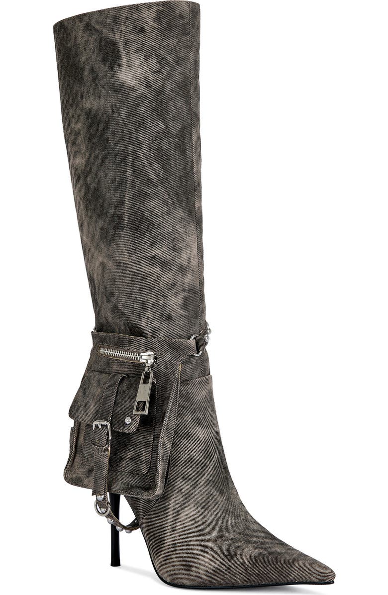 AZALEA WANG Rondel Knee High Boot, Main, color, Brown Multi