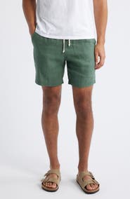 ALEX CRANE Bo Linen Drawstring Shorts