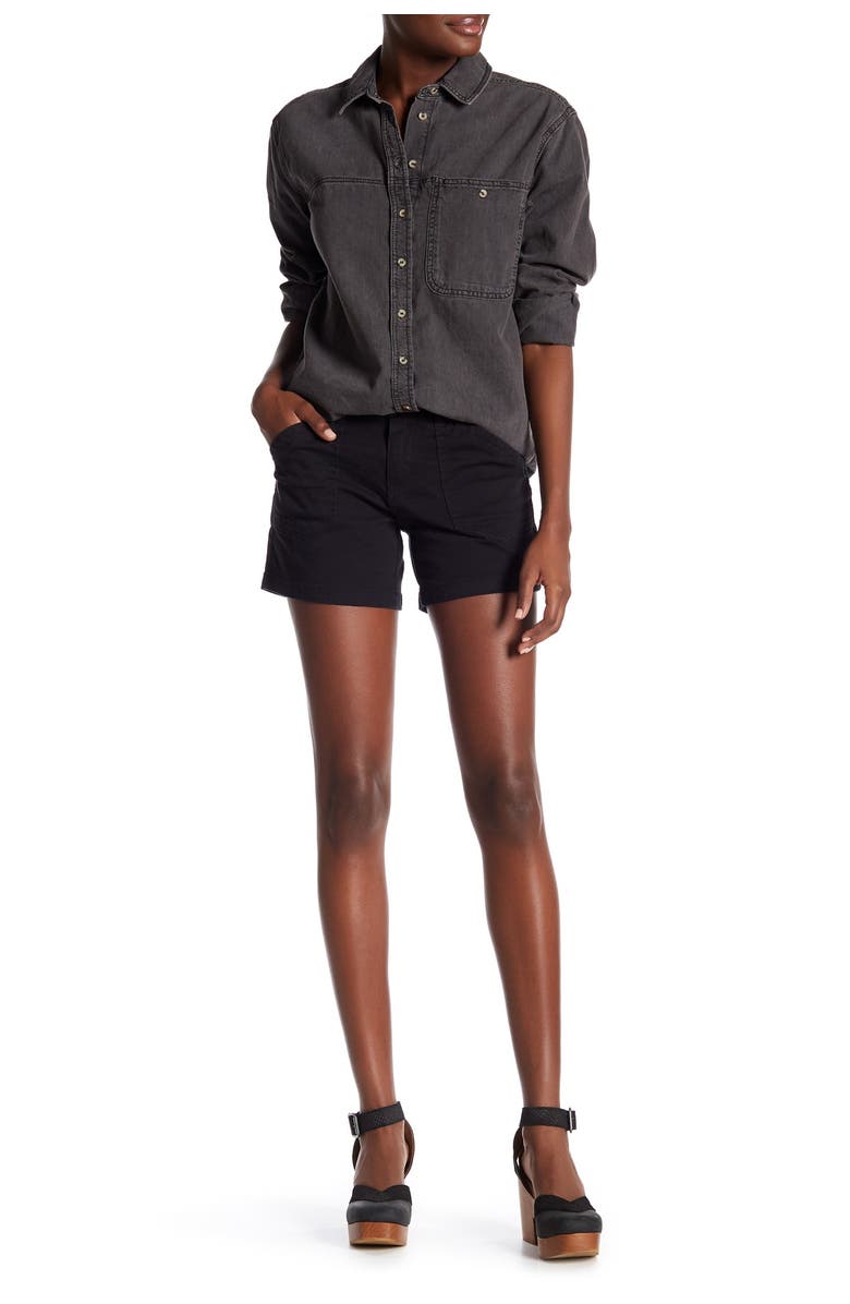SUPPLIES BY UNIONBAY Alix Twill Shorts, Main, color, Black