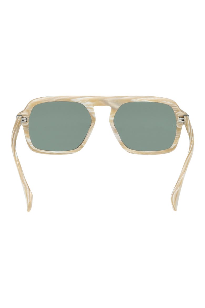 55mm Square Sunglasses, Alternate, color, SHINY BONE HORN GREEN LENSES
