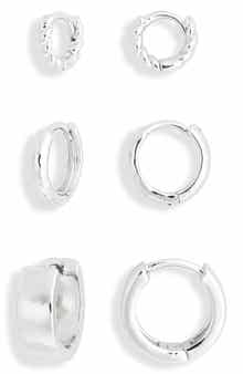 Demi Fine 3-Pack Huggie Hoop Earrings