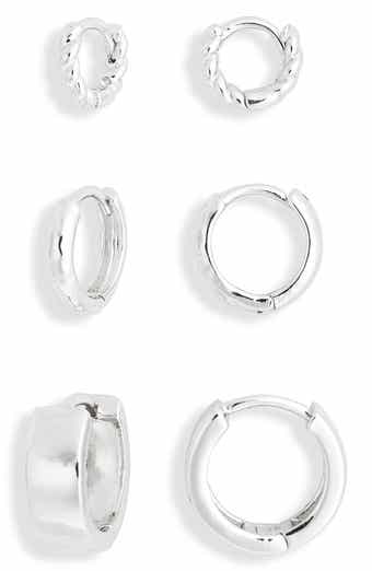 Demi Fine 3-Pack Huggie Hoop Earrings