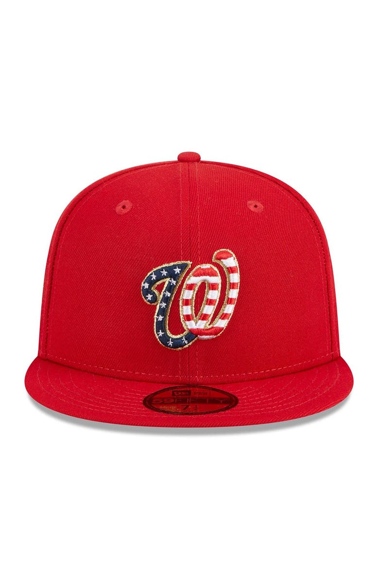 New Era Men's New Era Red Washington Nationals 2023 Fourth of July 59FIFTY Fitted Hat, Alternate, color, Red