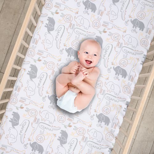 Lambs & Ivy Jungle Story 3-piece Infant Safari Baby Crib Bedding Set In Multi