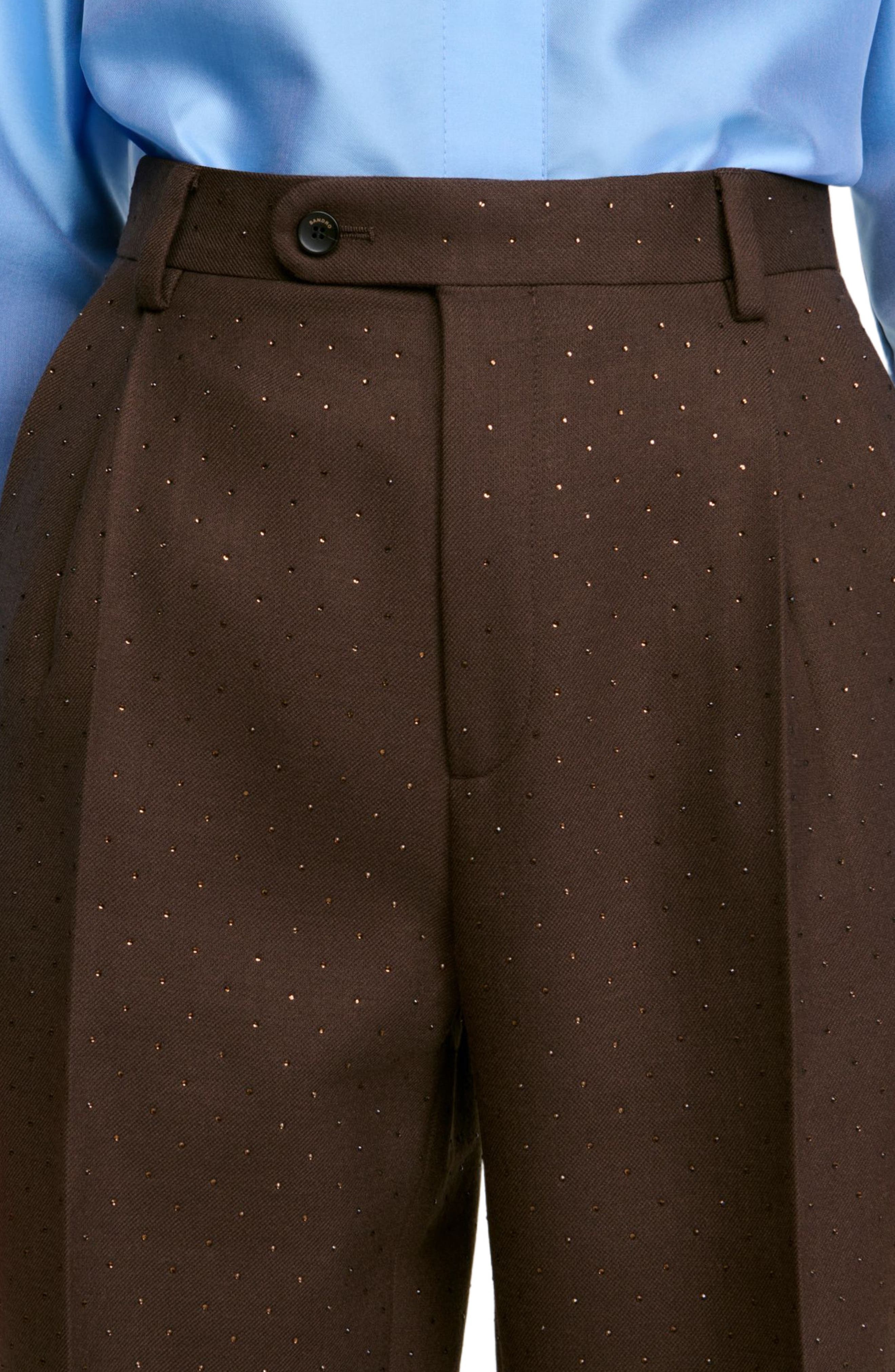 SANDRO Rhinestone Suit Trousers (Women) | Nordstrom