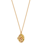 Fable England Robin & Blackberry Gold Locket Chain Necklace