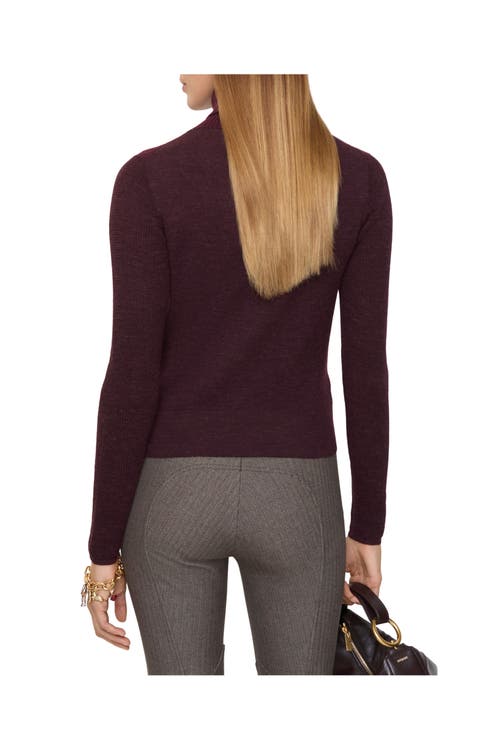 Burberry Wool Blend Sweater In Purple