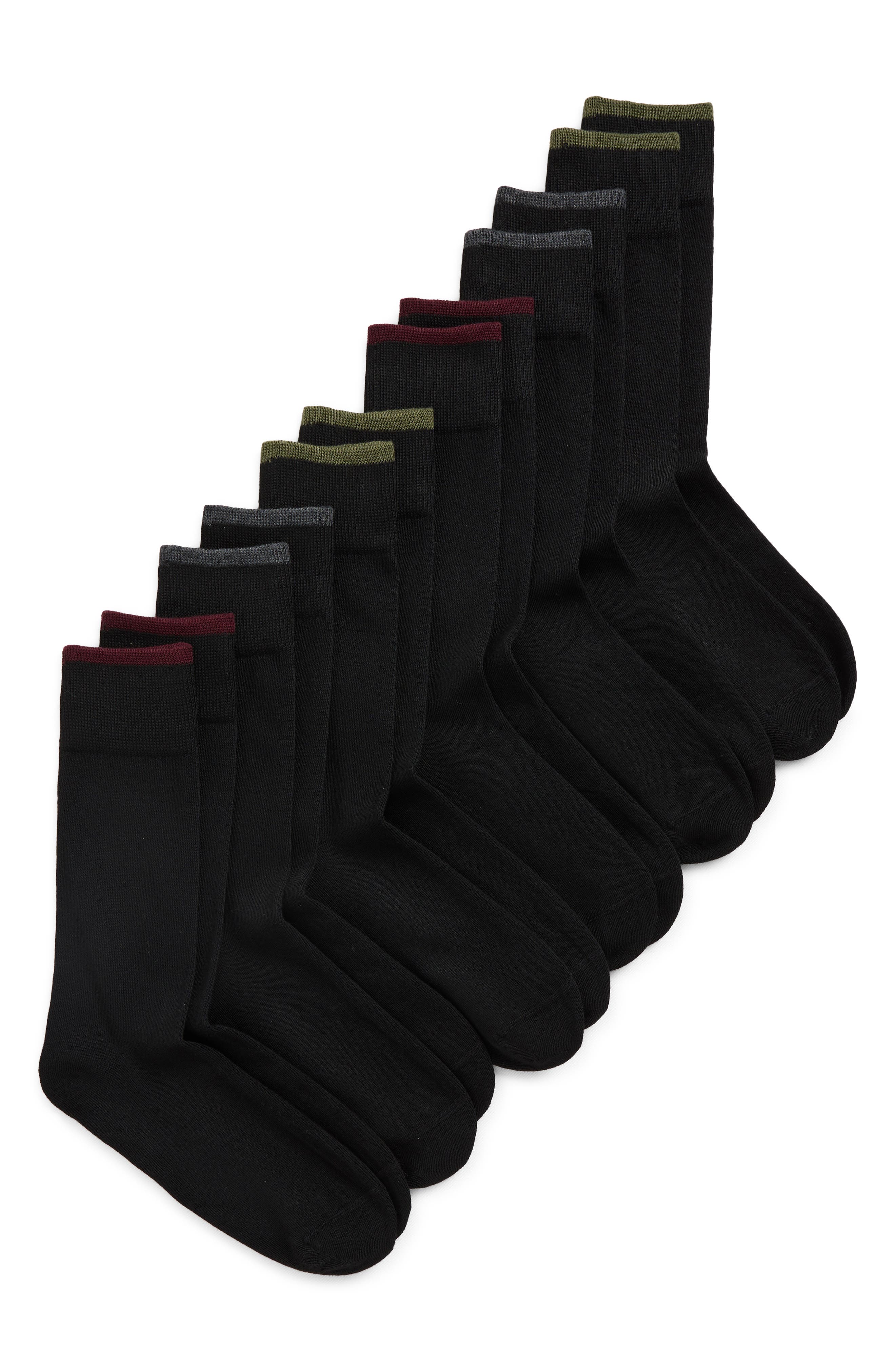 Assorted 6-Pack Crew Socks