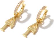 Color Shout Delta Gamma Greek Letter Huggie + Charm Earrings