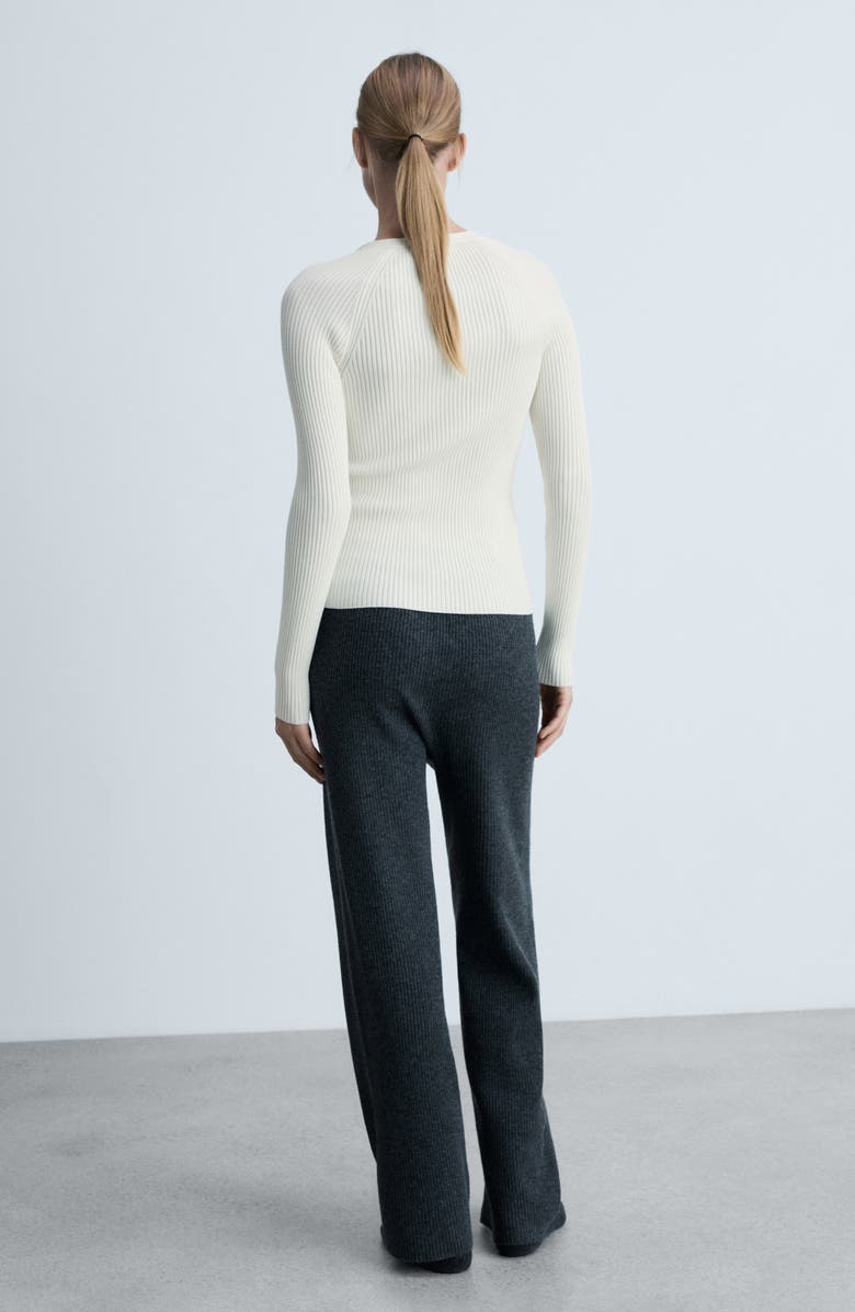 MANGO Ribbed Long Sleeve Henley T-Shirt, Alternate, color, 