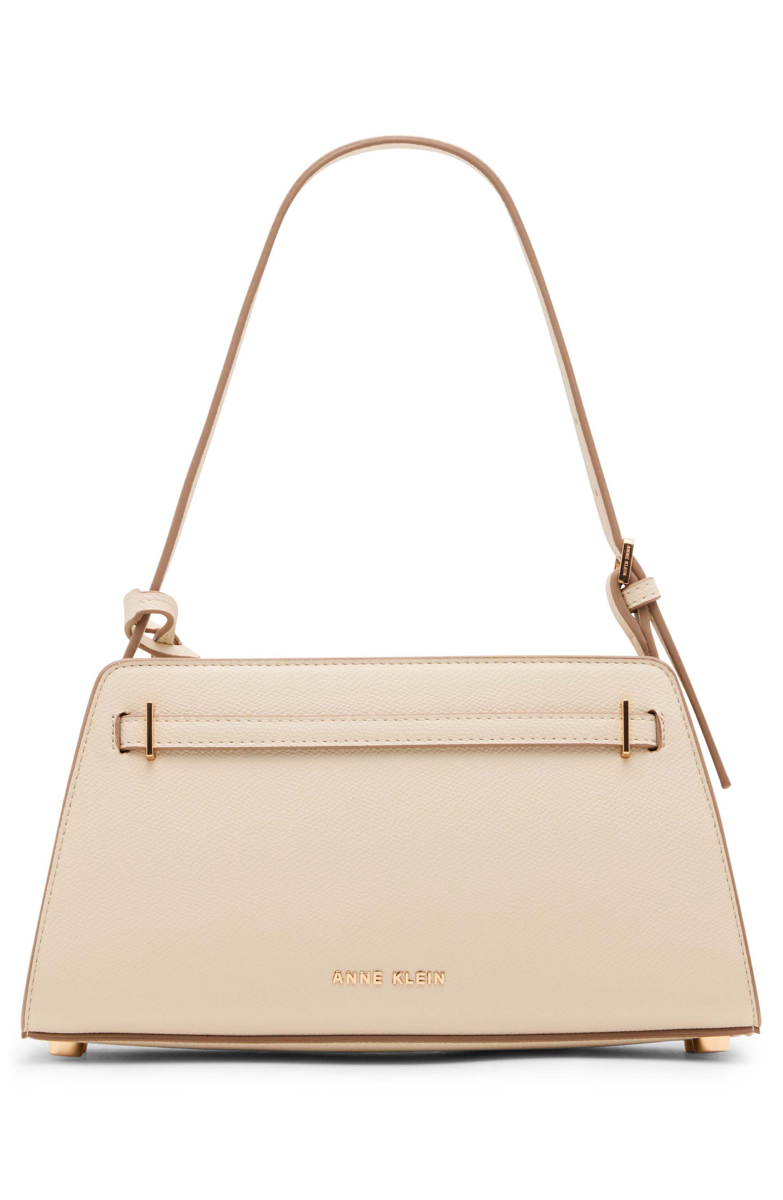Anne Klein Belted Shoulder Bag, Alternate, color, Parchment